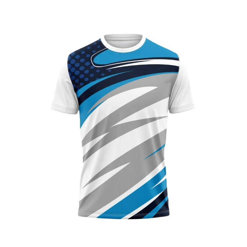 

Летняя мужская быстросохнущая футболка с 3D-принтом, трикотажная футболка с короткими рукавами и полноцветным принтом, подходит для детской спортивной одежды