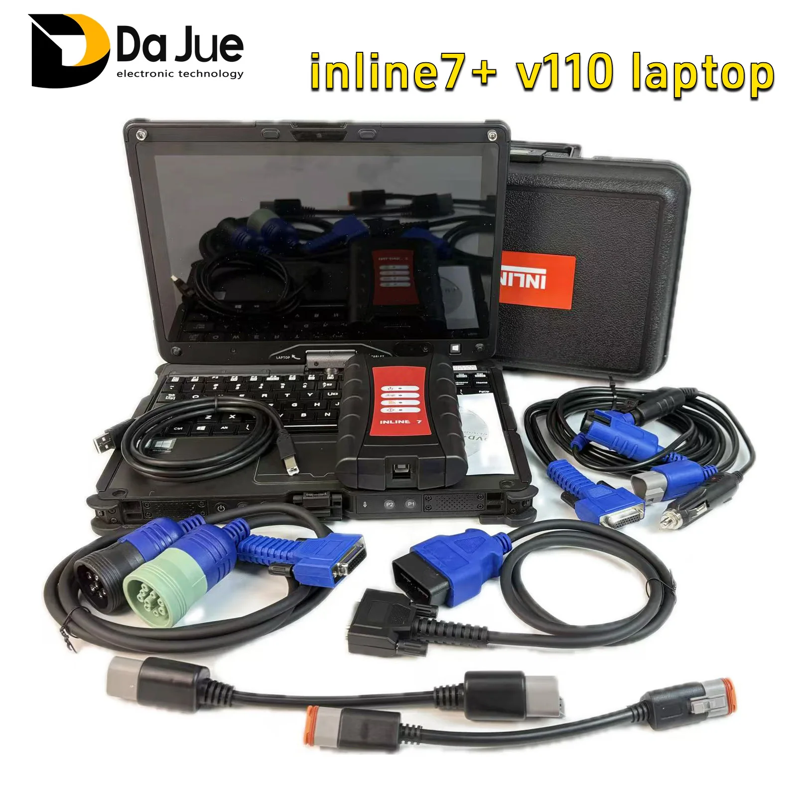 Diagnostic kit INLINE 7, pre installed Insite 9.2 software V110 laptop for Cummins diesel truck engine diagnosis