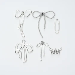Vintage 15pcs/lot Bow Bowtie Pin Charms Jewelry Making DIY handmade Earrings necklace bracelet Crafts
