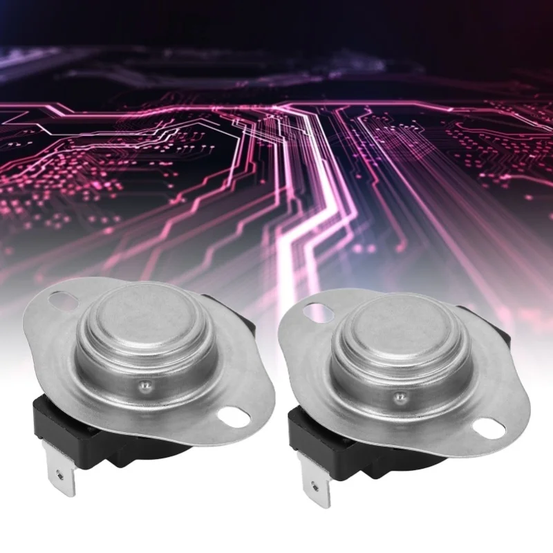 2PCS Snap Disc Temperature Switch Bimetal Engineering Plastic 25A Thermostat For Motor Water Dispenser 250V