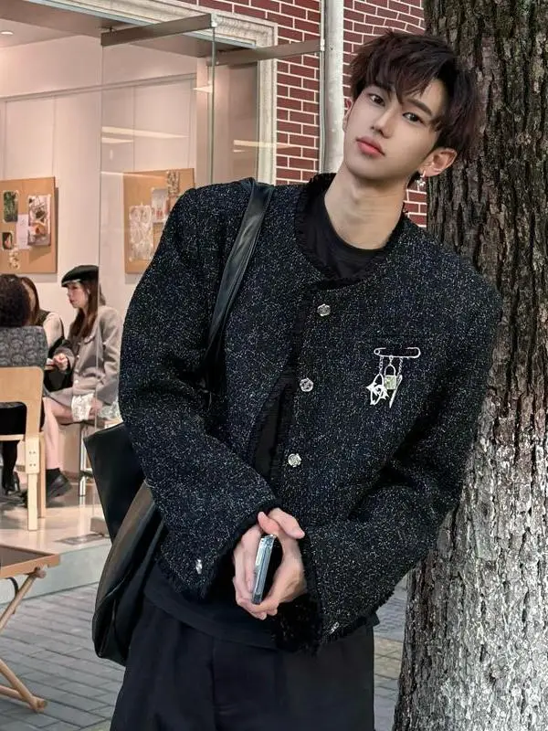 

Мужская куртка в американском ретро-стиле, свободного кроя, повседневная, модная, весна-осень, из полиэфирного волокна, длинный рукав