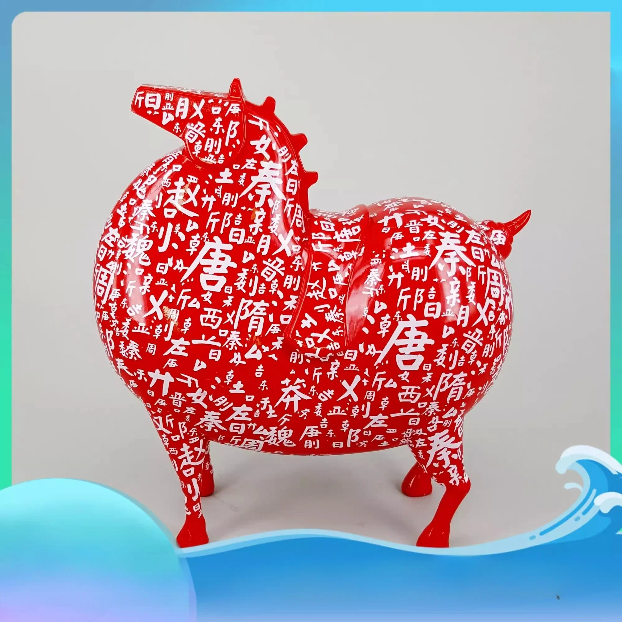 Travel merchandise commemorative creative Changan Tangma modeling resin desktop ornament home jewelry gift