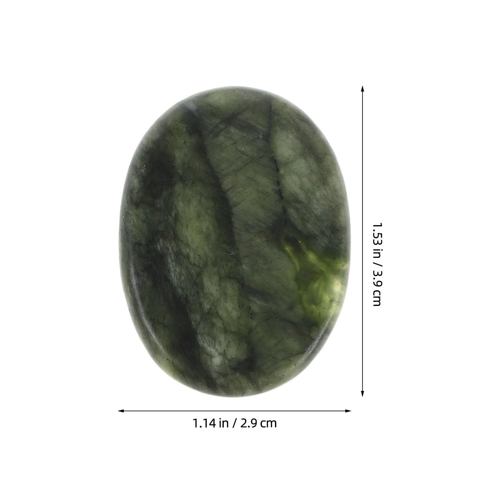 8Pcs Oval Green Jade Massage Stones Natural Polished Healing Crystals for Heated Massage Guasha Facial Balance