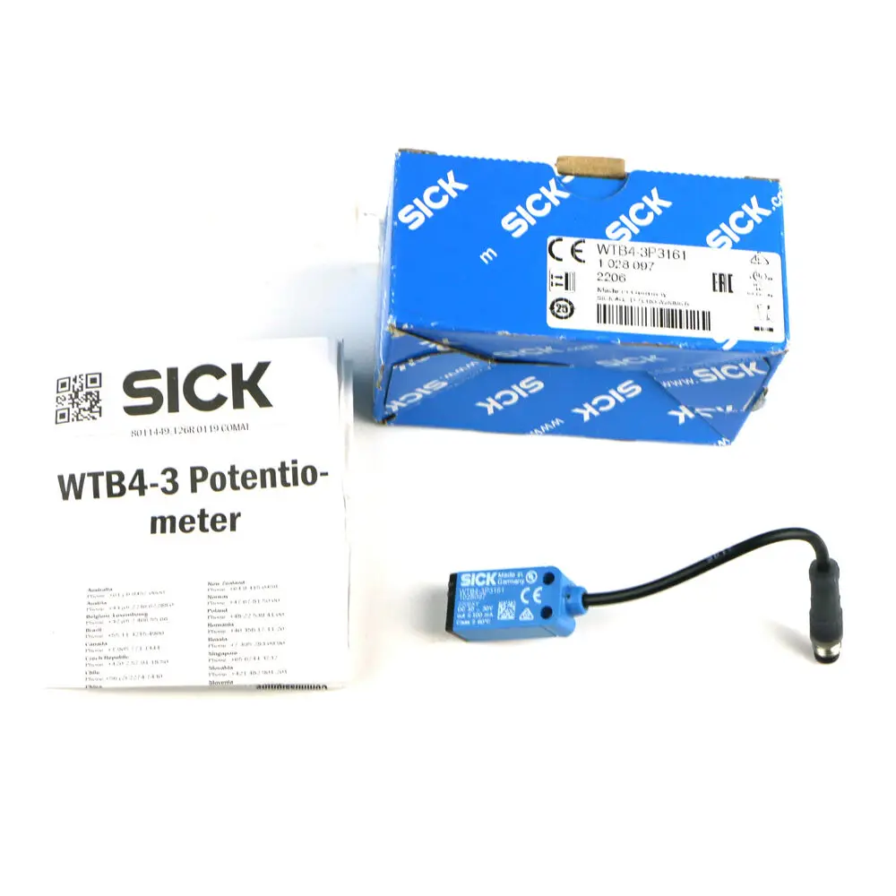 NEW SICK WTB4-3P3161 PLC PHOTOELECTRIC PROXIMITY SENSOR, PNP, M8 3-PIN