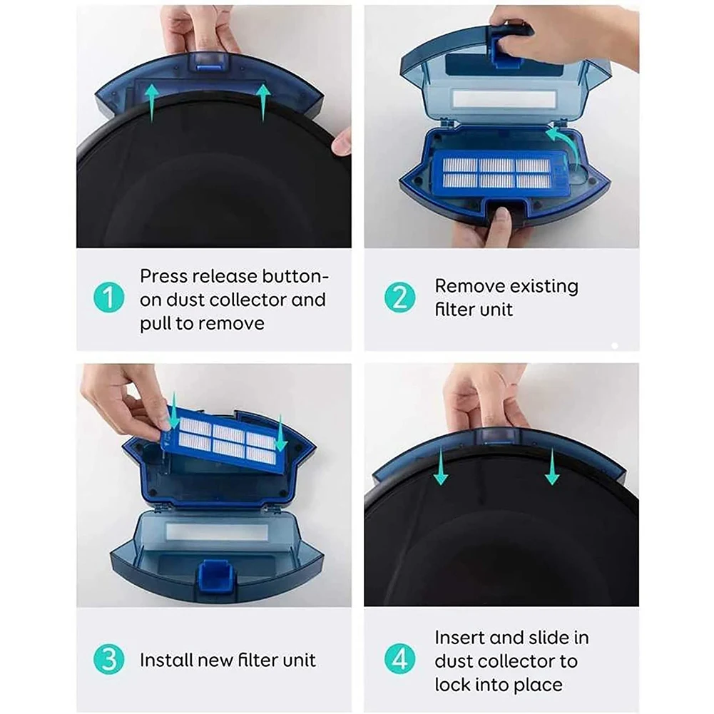 Piezas de Repuesto de filtros, cepillos laterales compatibles con Eufy Robovac G10 G30, accesorios de Robot aspirador híbrido