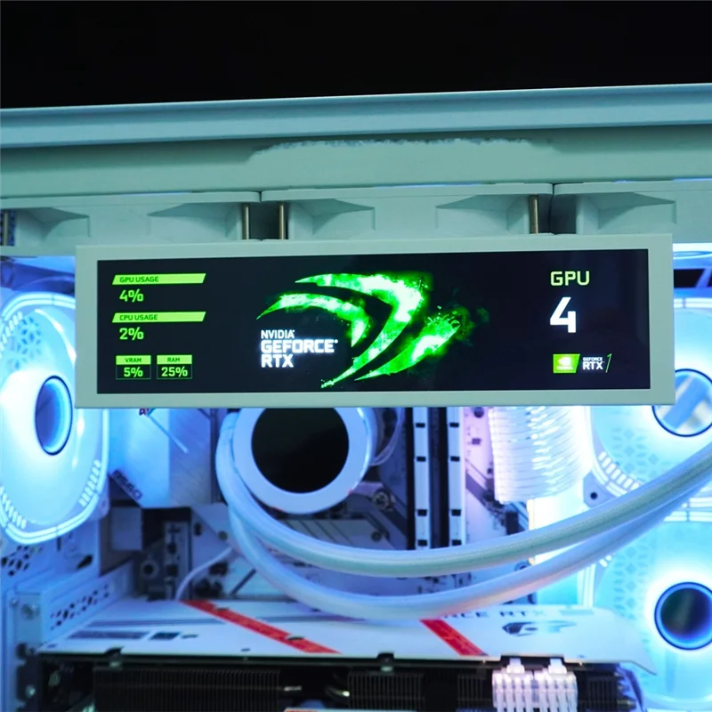 شاشة درجة حرارة الكمبيوتر ELEC-8.8 بوصة (مدعومة للموضوع الديناميكي)، شاشة IPS Type C الثانوية CPU RAM HDD Data FPS Monitor