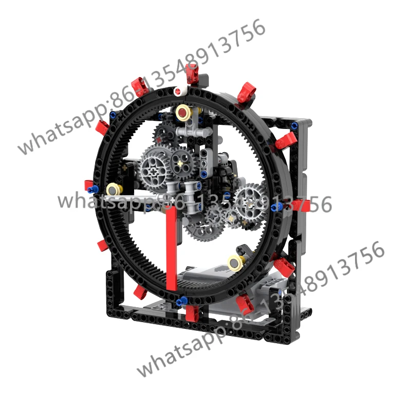 Domestic building block gear engineering machinery group model assembly clockwork pendulum electric mechanical clock