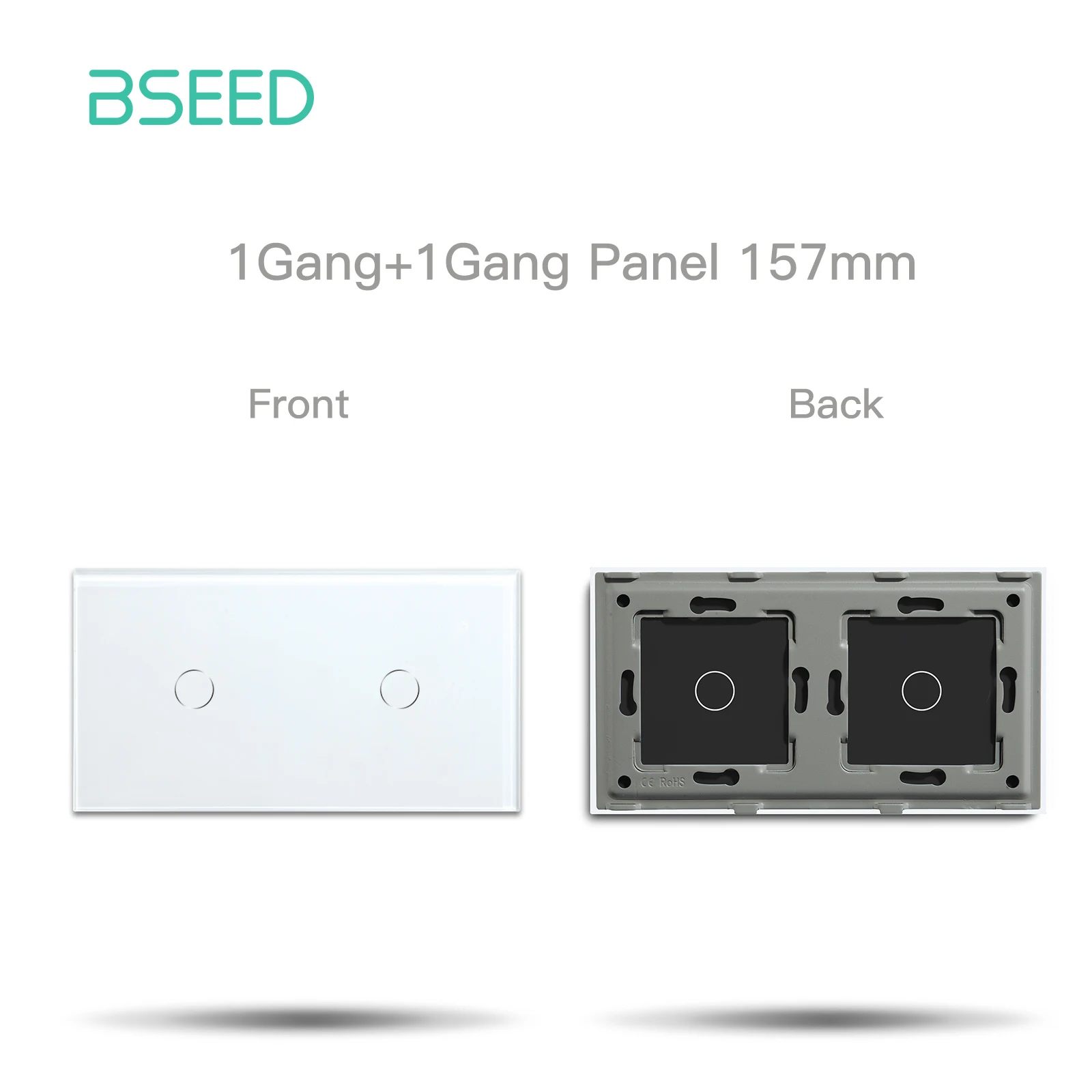 BSEED Zigbee Touch Schalter Funktion Teil Glas Panel Nur Smart Dimmer Vorhang Schalter DIY Teil Zigbee Buchse Teile Mit Neutral
