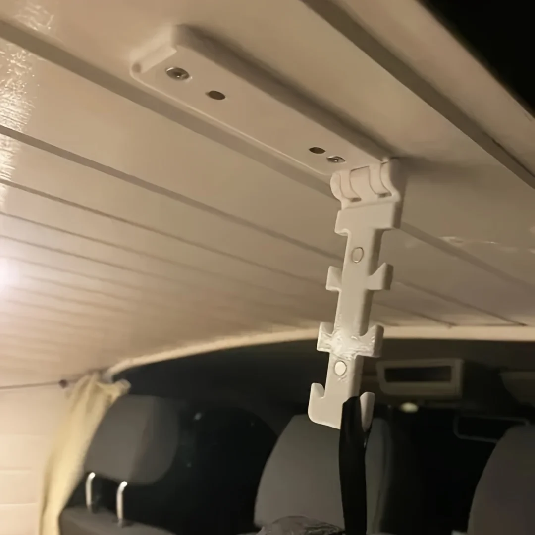 Space Saving Ceiling Storage Organizer Single Foldable Plastic Load Bearing Hook For RV Camper Van Vehicle Household Hanging