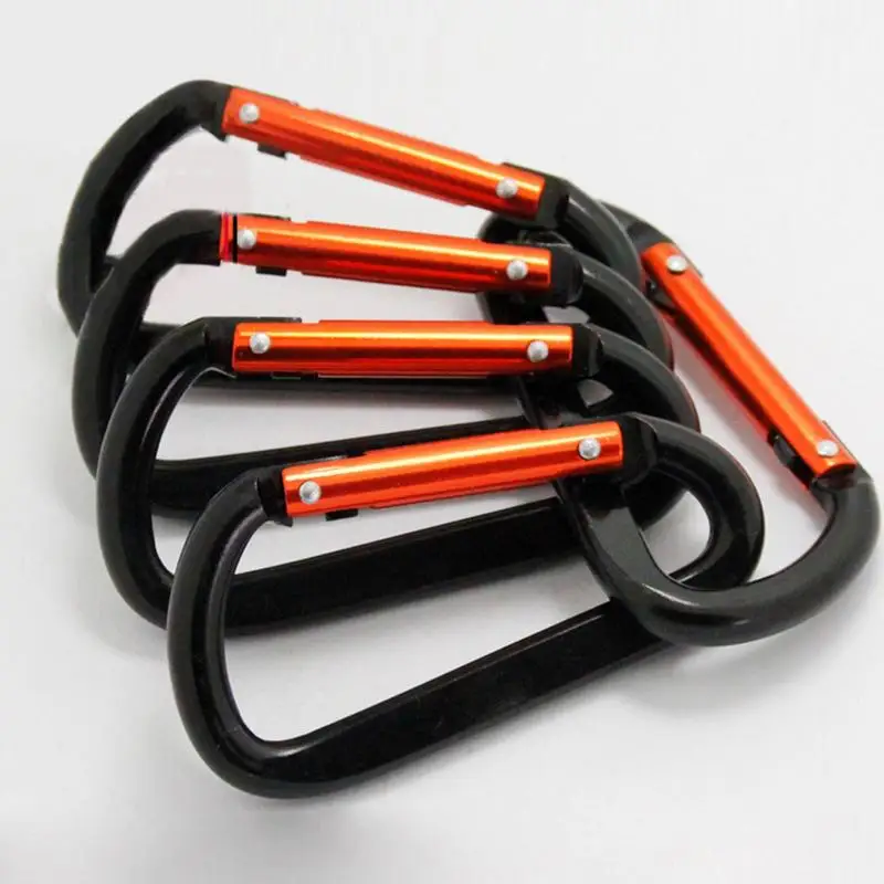 5PCS Large Carabiner Aluminum Alloy Practical Hook Keychain Climbing Equipment Multi-function Carabiner 3.98cmx7.61cm 카라비너