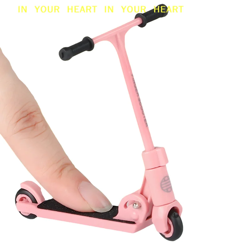 Foldable T-type Kids Kick Scooter BMX Finger Skateboard with Brake Educational Toy Fun Fingertip Movement for Children