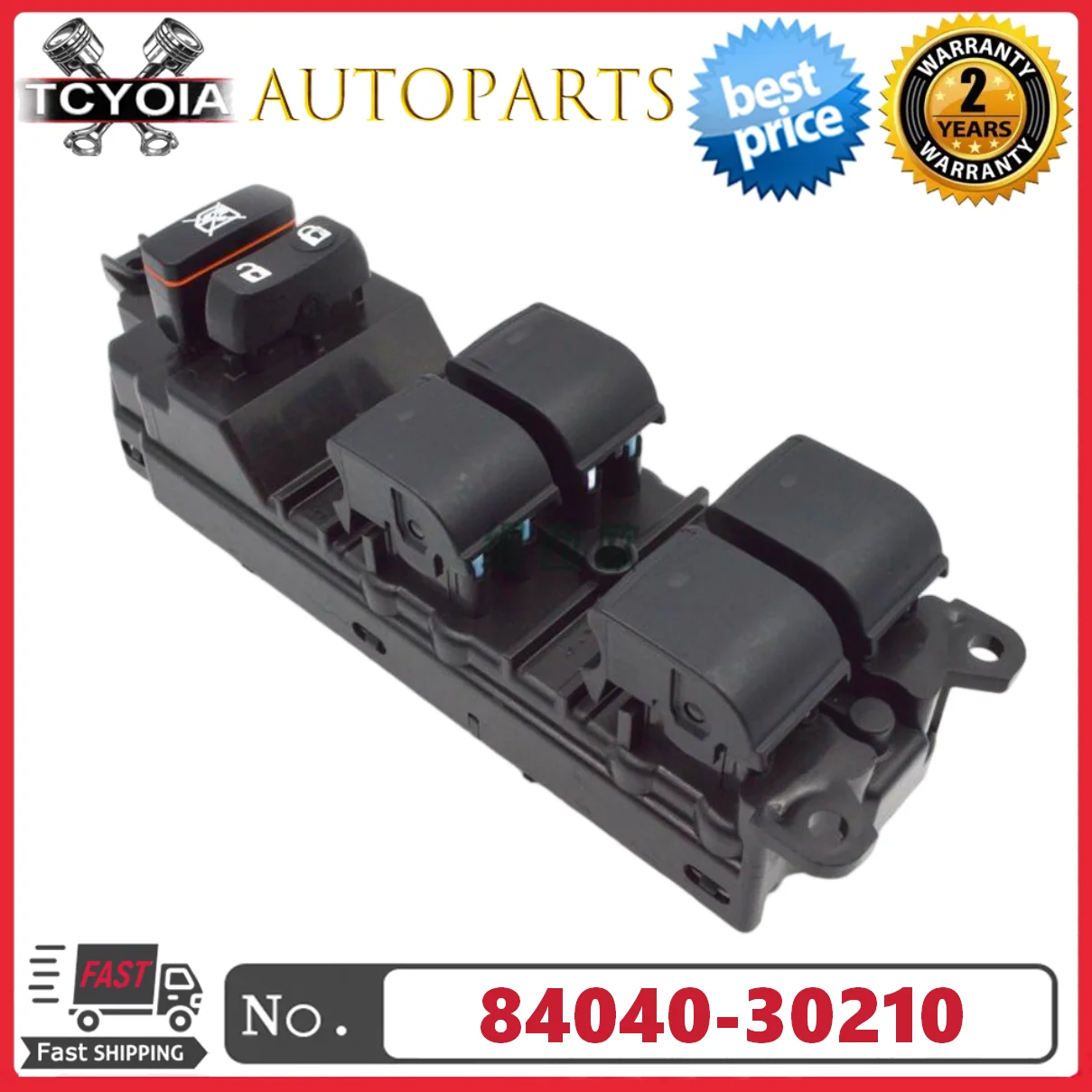 

Переключатель управления стеклоподъемником (правый передний) 84040-30210 (8404030210) для LEXUS GS III GRS19 UZS19 URS19 (праворульные модели)