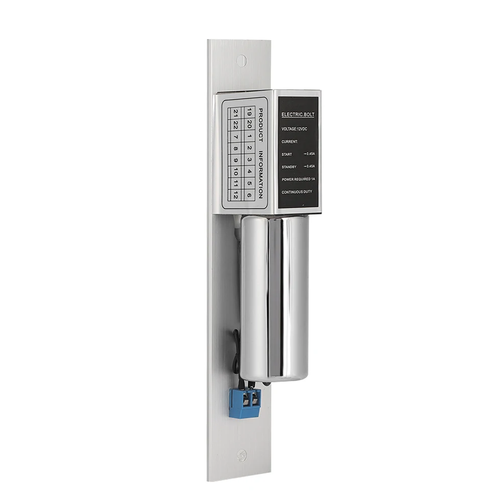 DC12V 2-Wire Normal Temperature Electric Mortise Deadbolt Lock Security Access Control Door Entry System Home Security Equipment
