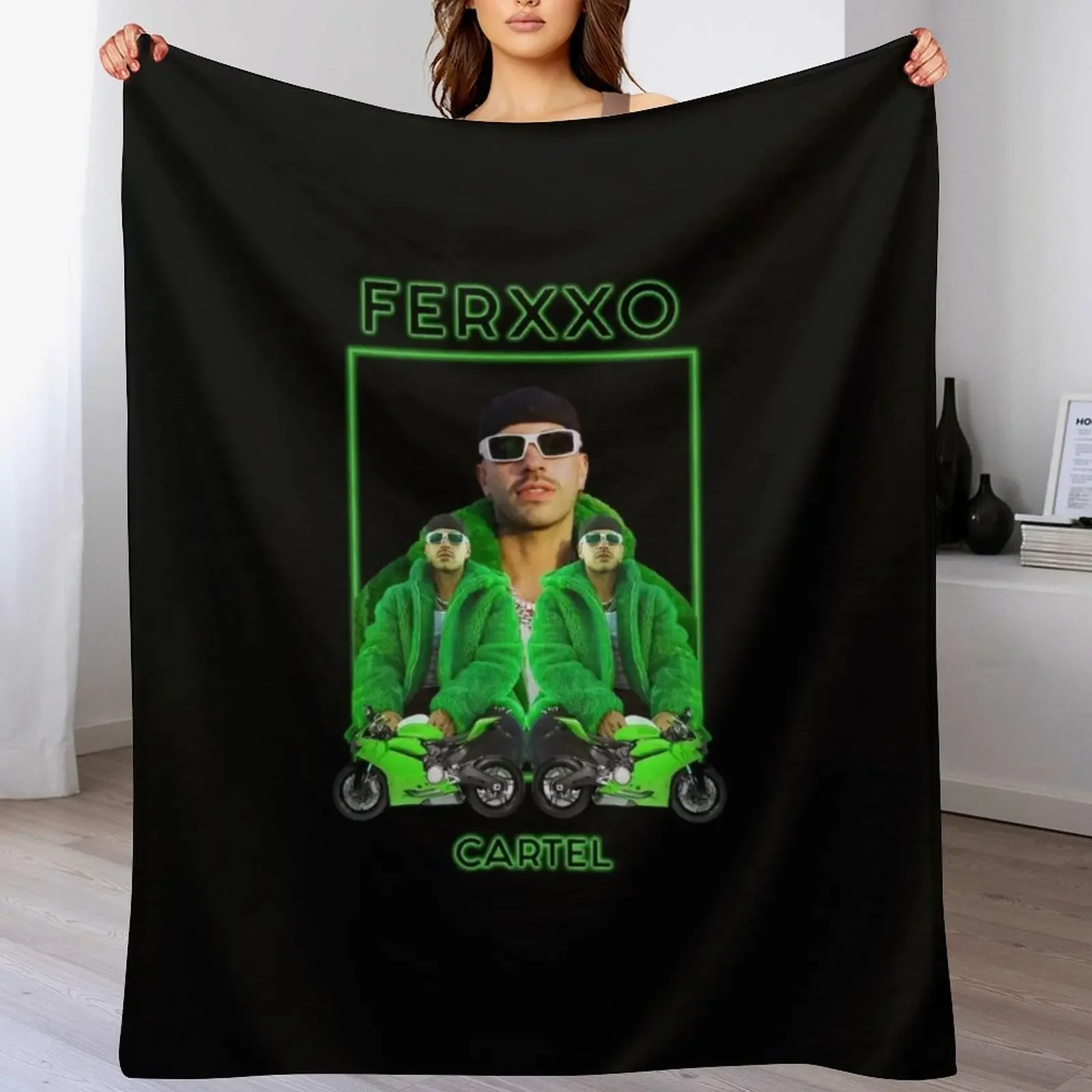 ferxxo neon Throw Blanket Hairy Custom Picnic Thins Blankets