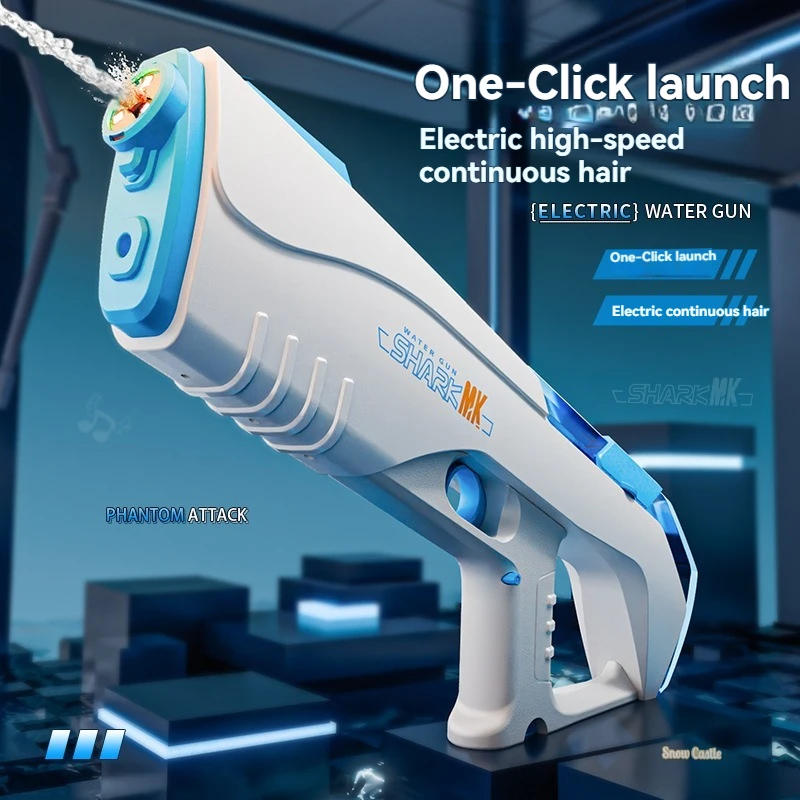 الأطفال مدفع المياه الكهربائية الصيف اللعب في الهواء الطلق التلقائي امتصاص الماء نبض سعة كبيرة الاطفال لهب مضيئة مدفع المياه #1