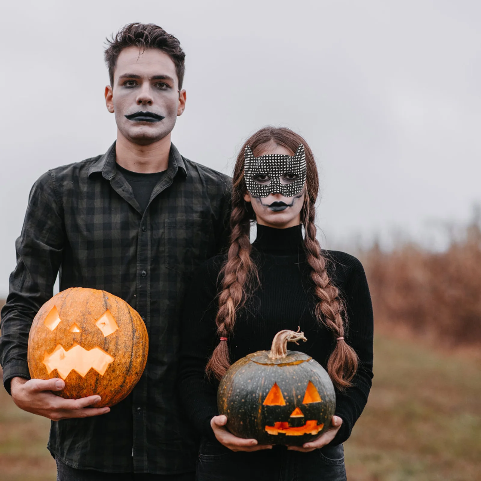 قناع نصف وجه حفلة تنكرية للهالوين زي إكسسوار للنساء ديكور تنكري مهرجان الرقص الدعامة