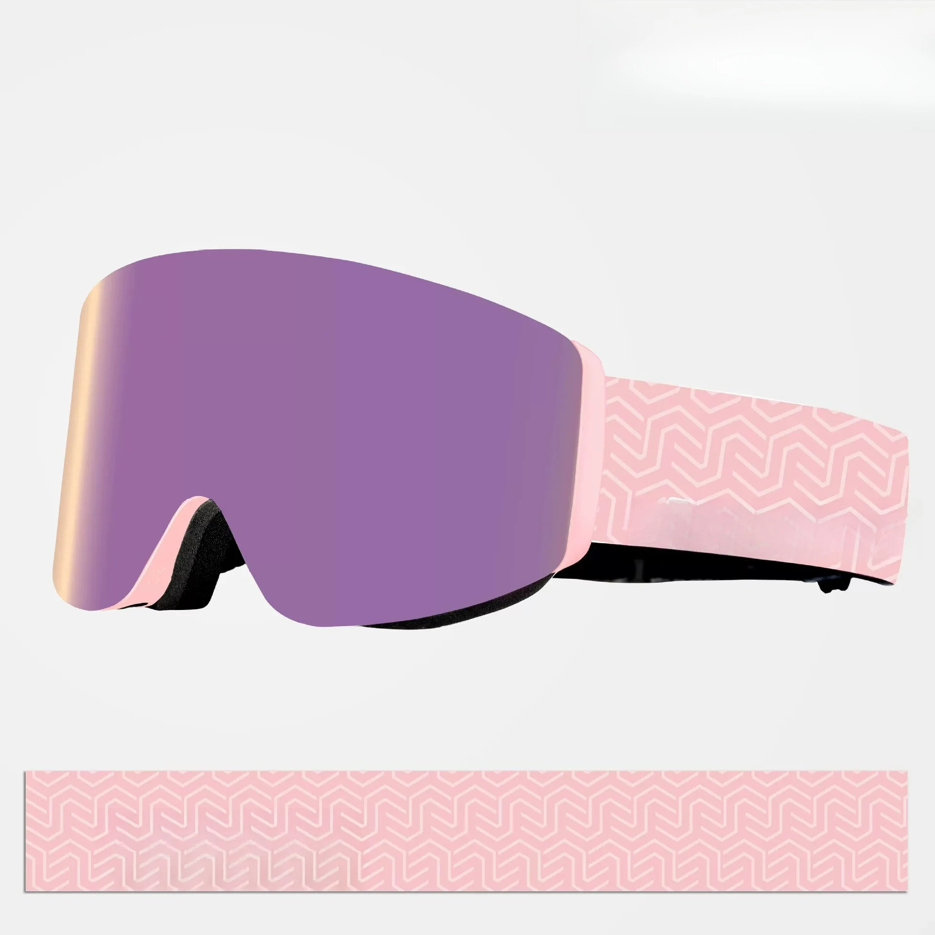 Snow goggles sports, magnetic ski goggles, borderless double layer, anti-fog and anti-skid, skiing professional supplies