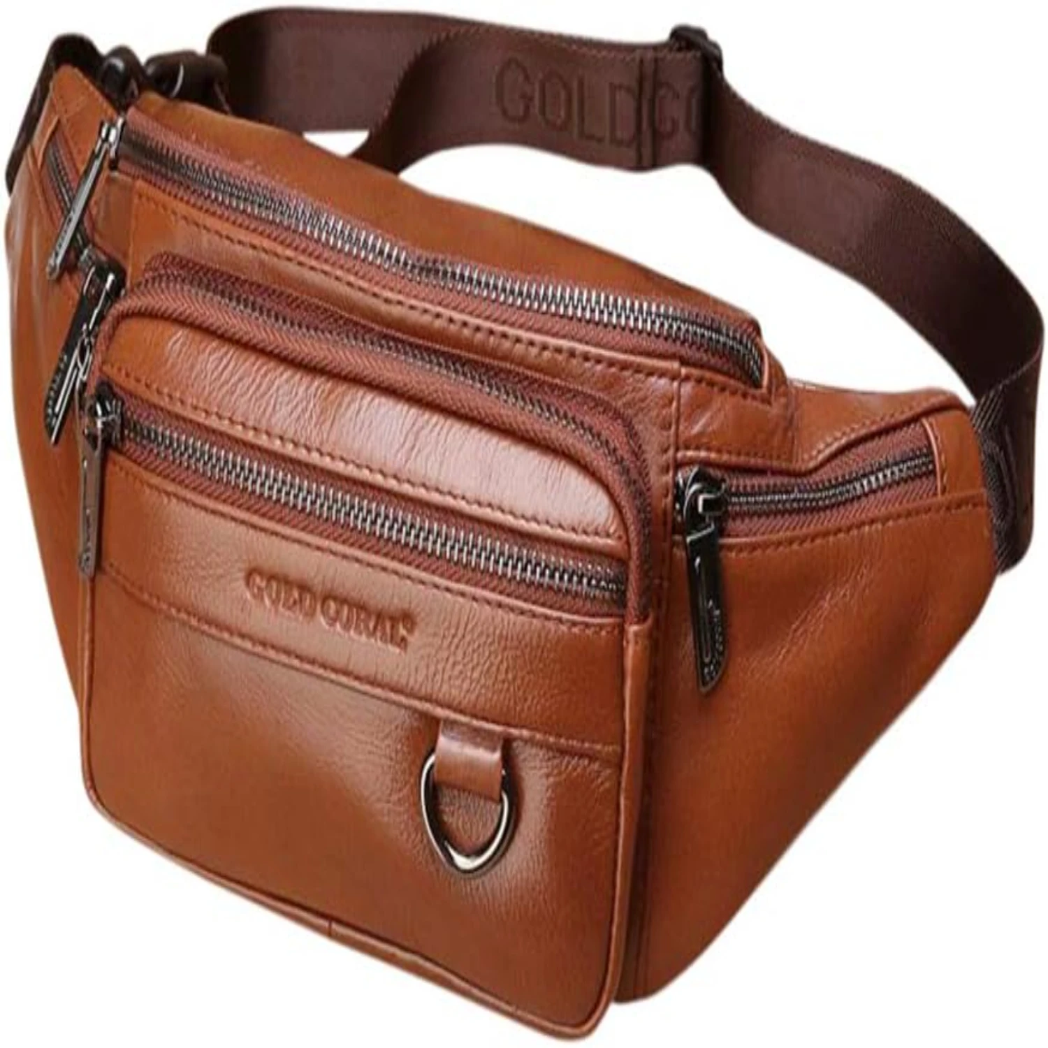 Stylish, Durable Leather Fanny Pack for Men - Perfect Genuine Leather Waist Bag for Sport, Travel, and Hiking Adventure