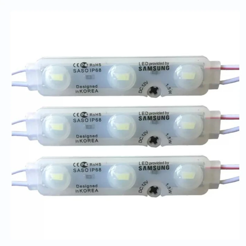 

LED light module waterproof LED module IP68 DC12V 1.2W SMD 5730 3 led CE ROHS 74mm*15mm