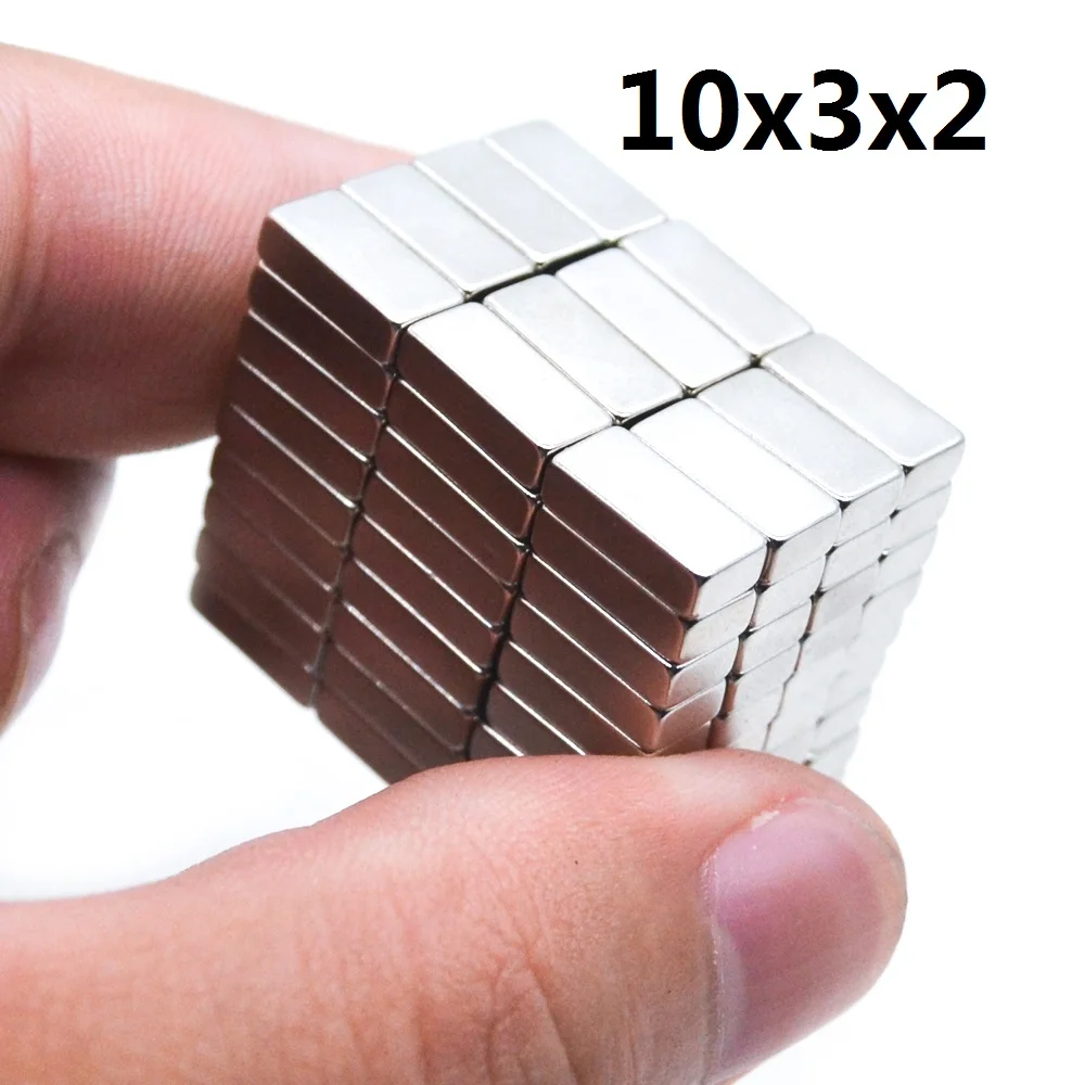 2/20/50/100/500/5000Pcs 10x3x2 Neodymium Magnet 10*3*2 NdFeB Magnets Block Super Powerful Strong Permanent Magnetic imanes Block