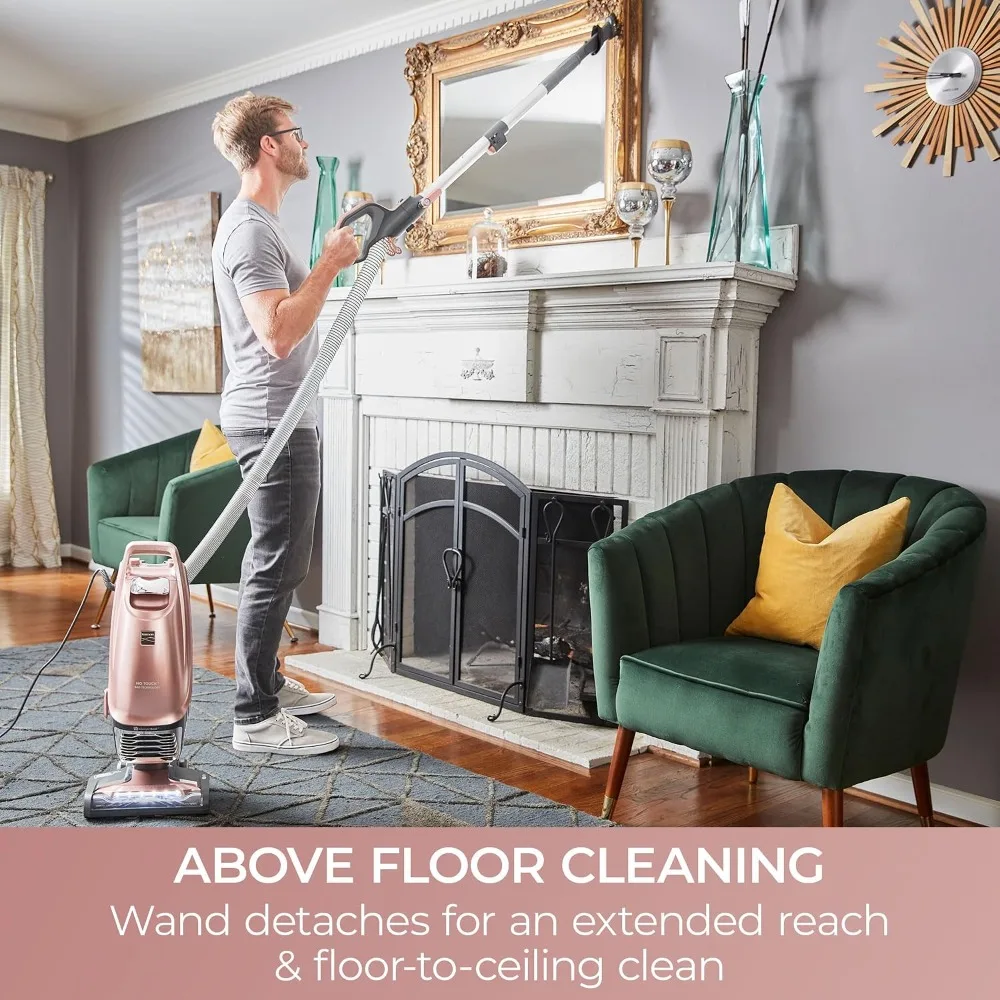 Upright Vacuum with Hair Eliminator Brushroll, Lift-Up Technology for Stairs, Pet Handi-Mate, Carpet & Hard Floor, Rose Gold view 6