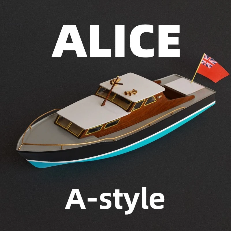 

1/35 комплект модели лодки с дистанционным управлением 423 мм Alice Retro Log Yacht Log Assembly Kit DIY Ручная сборка не подходит для новичков