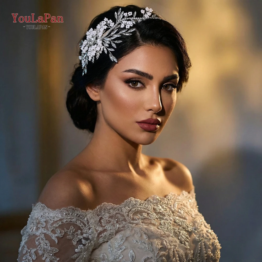 YouLaPan Bride Wedding Hair Accessories Rhinestone Headband Bridal Headpiece Hair Ornament Women Shining Jewelry Headwear HP986