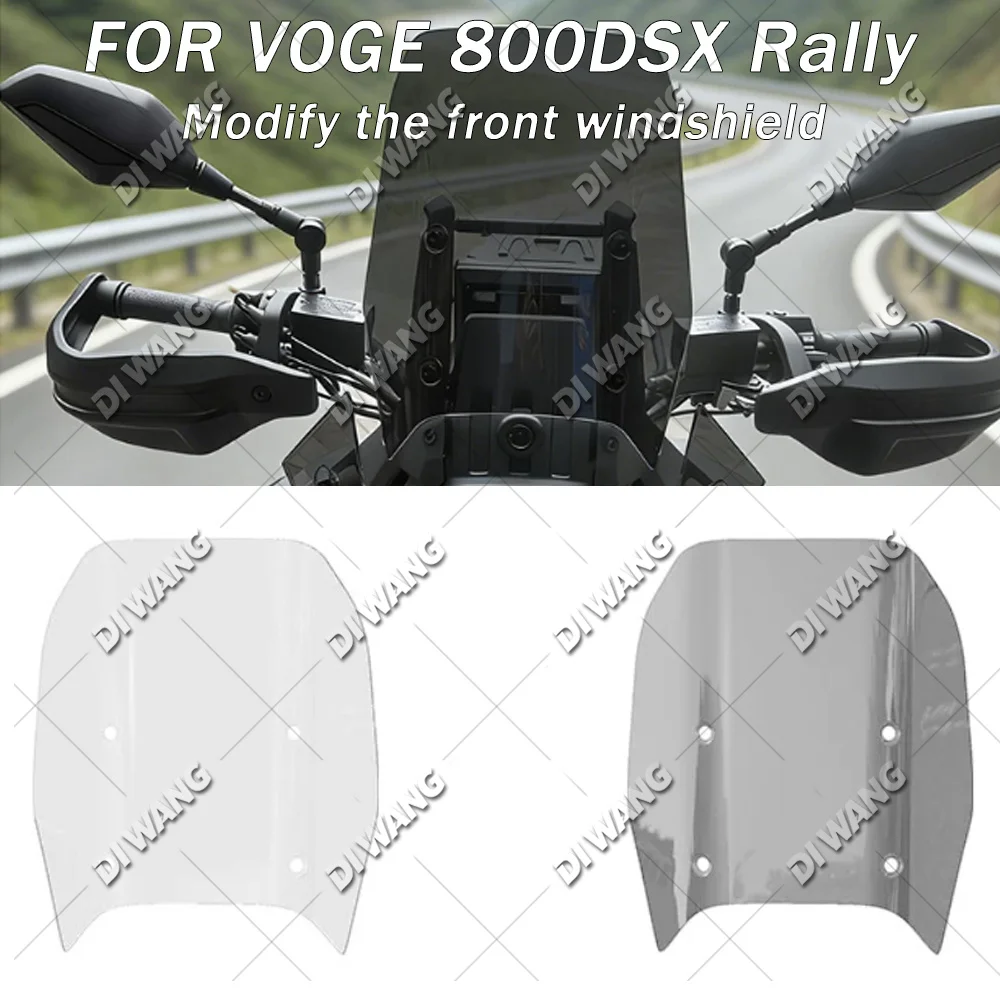 For VOGE DS800X 800DSX Rally Front Windshield Modification Heightening Transparent Windshield Protection Accessories