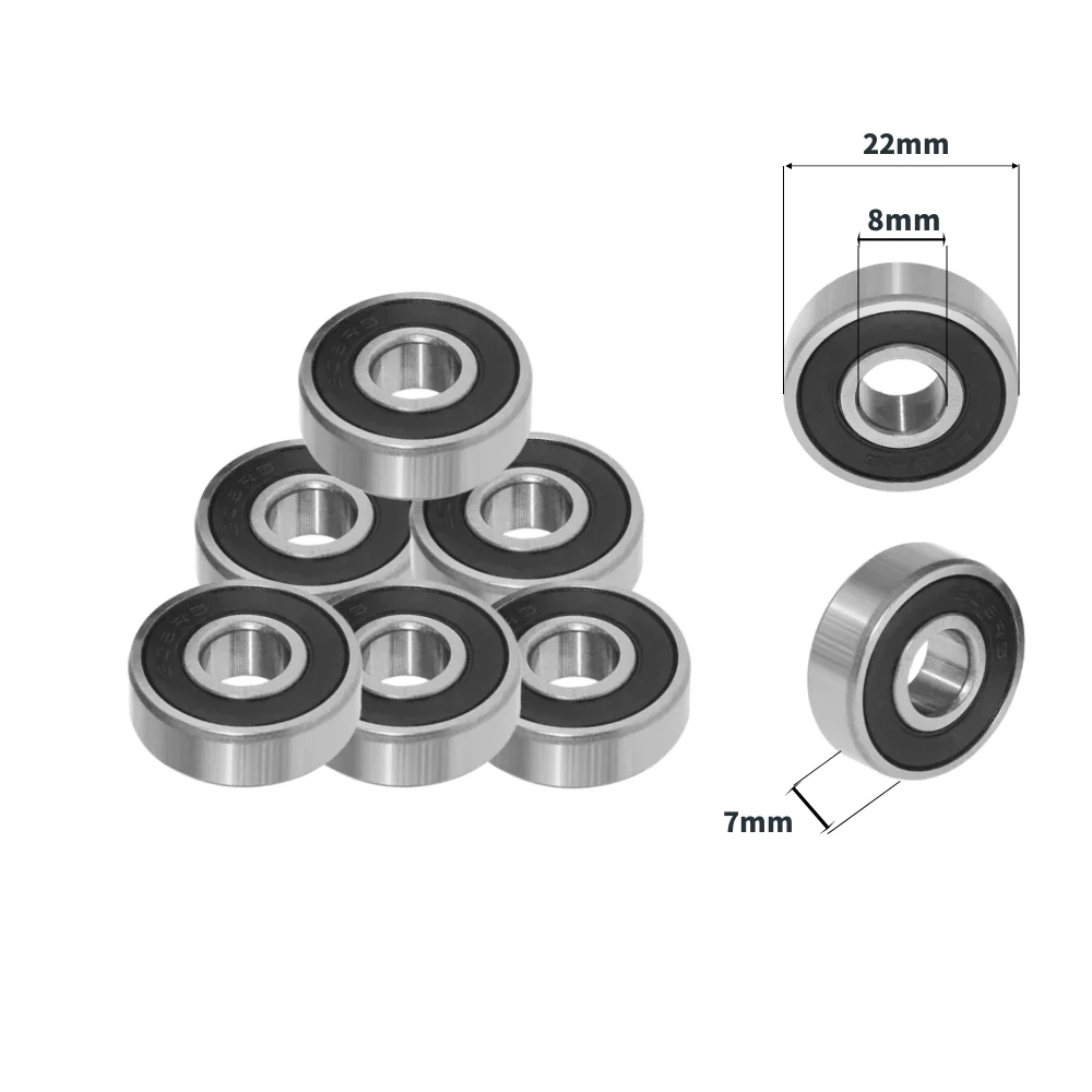 608 2RS Kugellager ABEC-1 8X22X7 MM Rillenkugellager aus Stahl mit Dichtung 608RS Z3V3 608-2RS 608rs Lager für 3D-Druckerteile – Detail 1