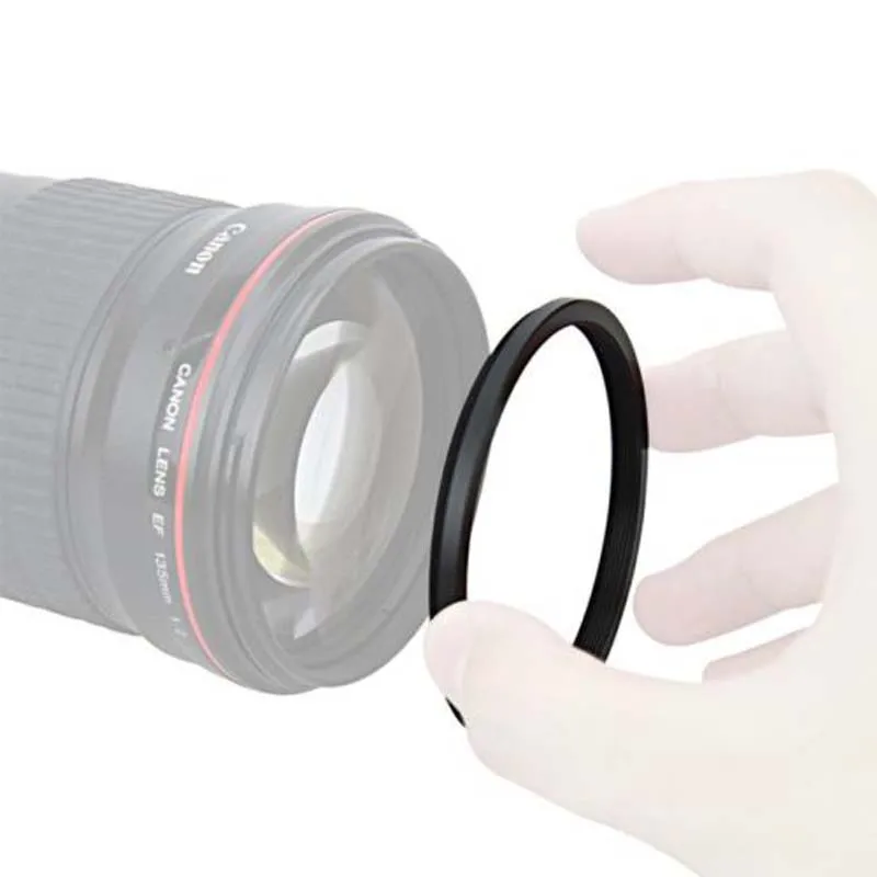 49-67 49-72 49-77 52-58 52-62 52-67 52-72 52-77 55-62 46-48mm Anelli step up in metallo Filtro adattatore per obiettivo