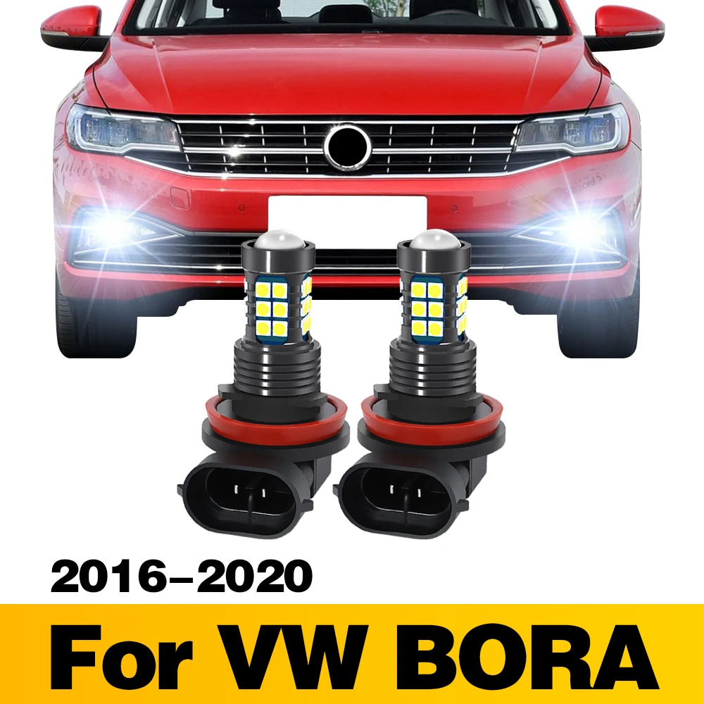 2X H8 H11 H16 LED Fog Light Bulbs Car Front Lamp Auto Accessories For VW Volkswagen BORA 2016 2017 2018 2019 2020