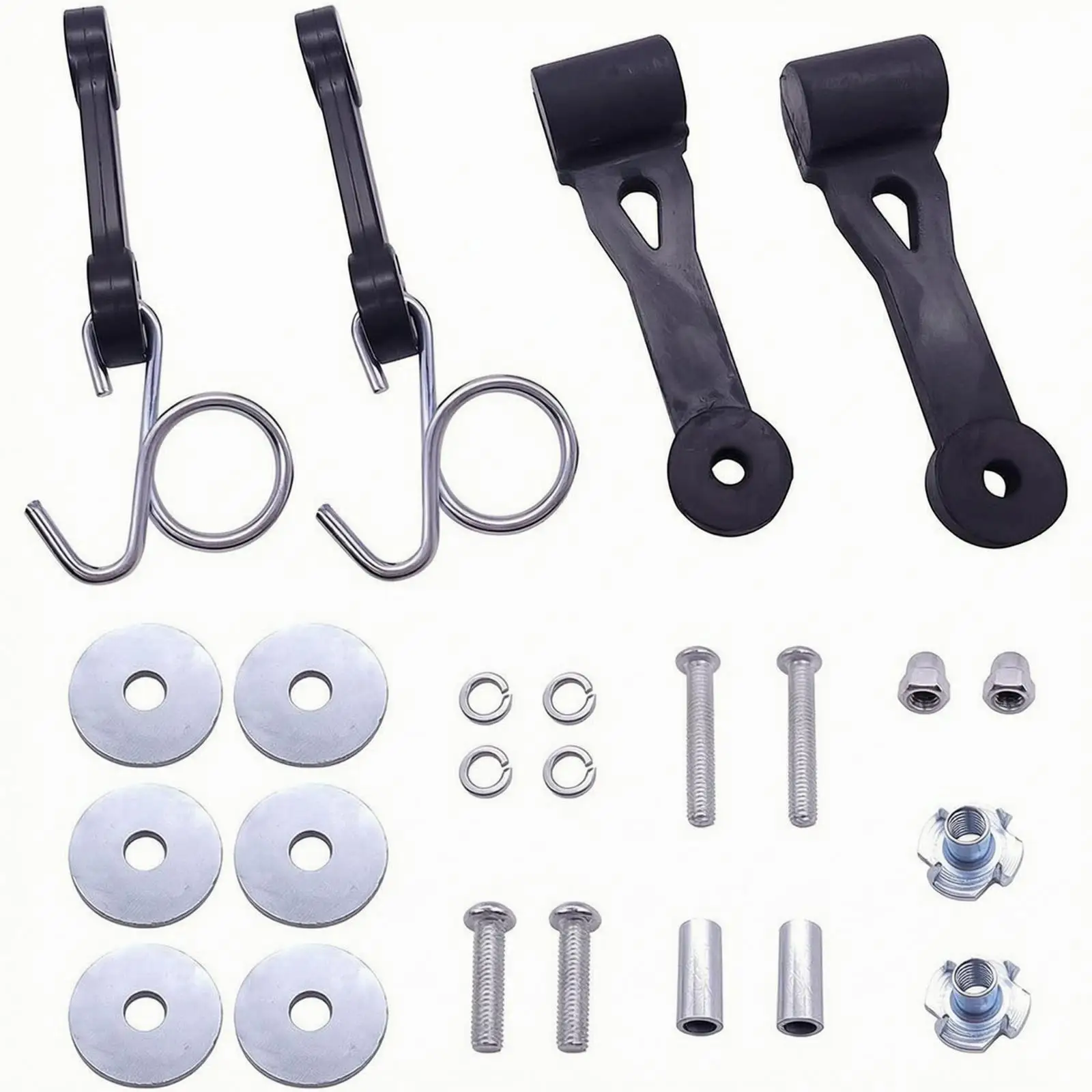 Replacement Rope Pulley Assembly for Husky Lawn Tractor Metal Hook Latch Kit with Mounting Hardware