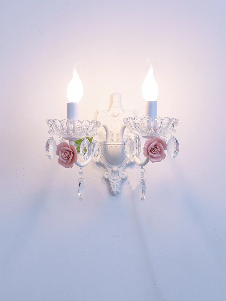 

Baby child LED wall light sconces Kid's Bedroom Crystal Wall Lamp project Lamps Modern Princess wedding lighting