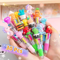 30Pcs/Lot Cute 4 Colors Mini Ballpoint Pens Cartoon Cactus Fast Food Lovely Wings Kids School Office Supplies Multicolor Pen