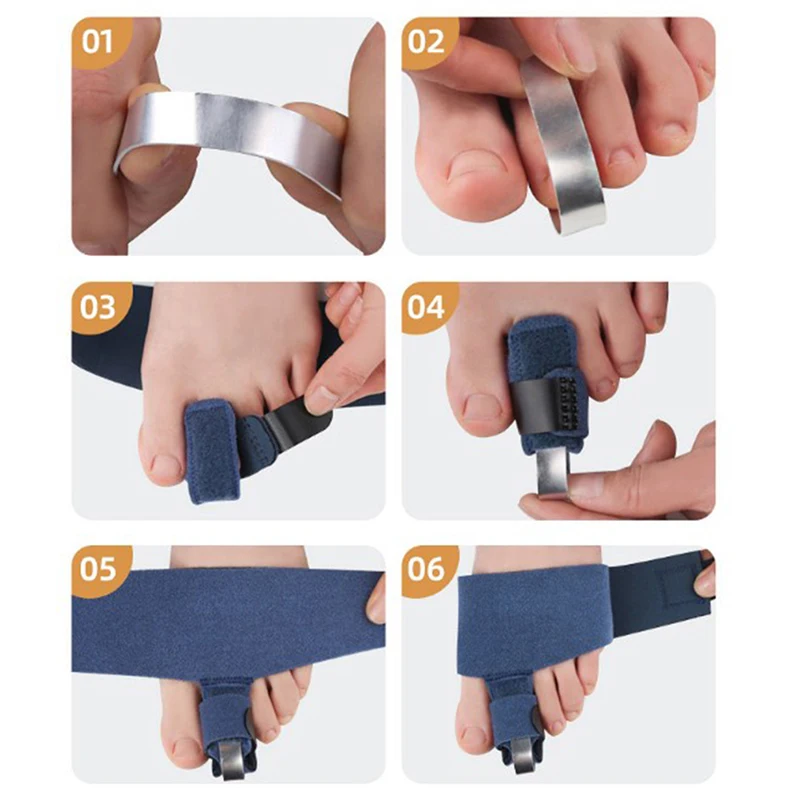 Toe Straightener Toe Splint Corrector Toe Wrap For Hammer Toe Bent Claw And Crooked Toe To Align Support Toes Foot Care Too