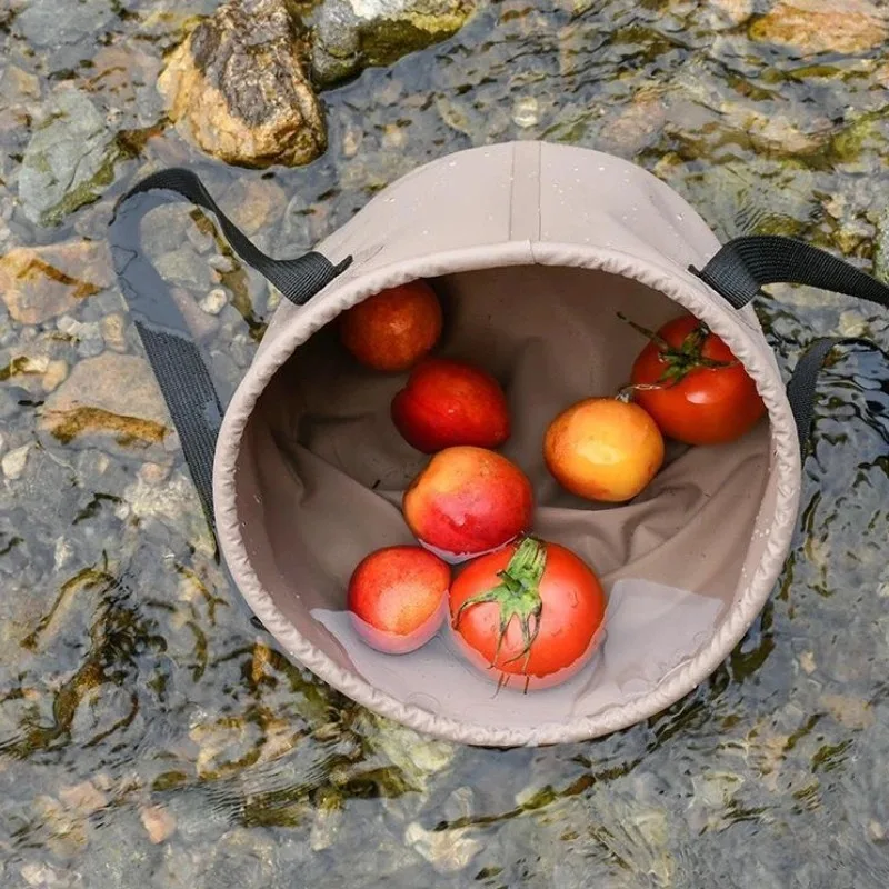 التخييم في الهواء الطلق للطي دلو متعدد الوظائف سعة كبيرة المحمولة دلو صيد تخزين تلسكوبي تخزين المياه دلو