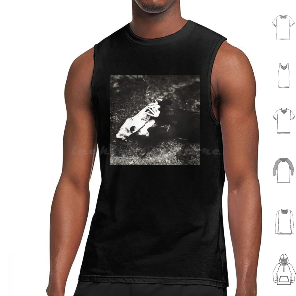 The Creature On The Ground Tank Tops Vest Sleeveless Photo Art Black E White Black White B W Experimental Art Gothic