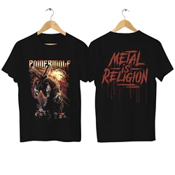 Men's Powerwolf Print T-Shirt Casual 