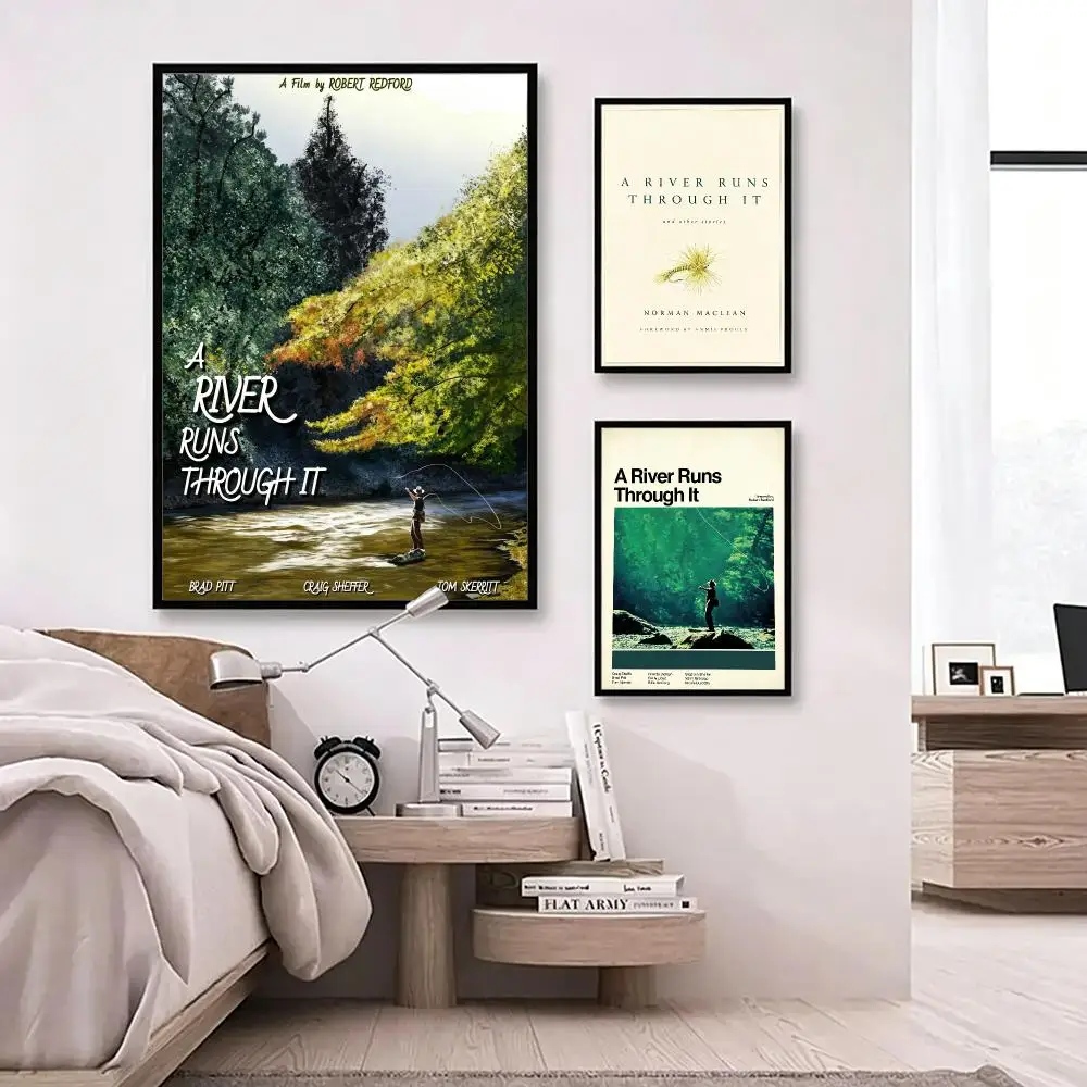 movie A River Runs Through It Poster Poster HD Waterproof Self-adhesive Art Print Wall Decor for Bedroom Living Room Gift