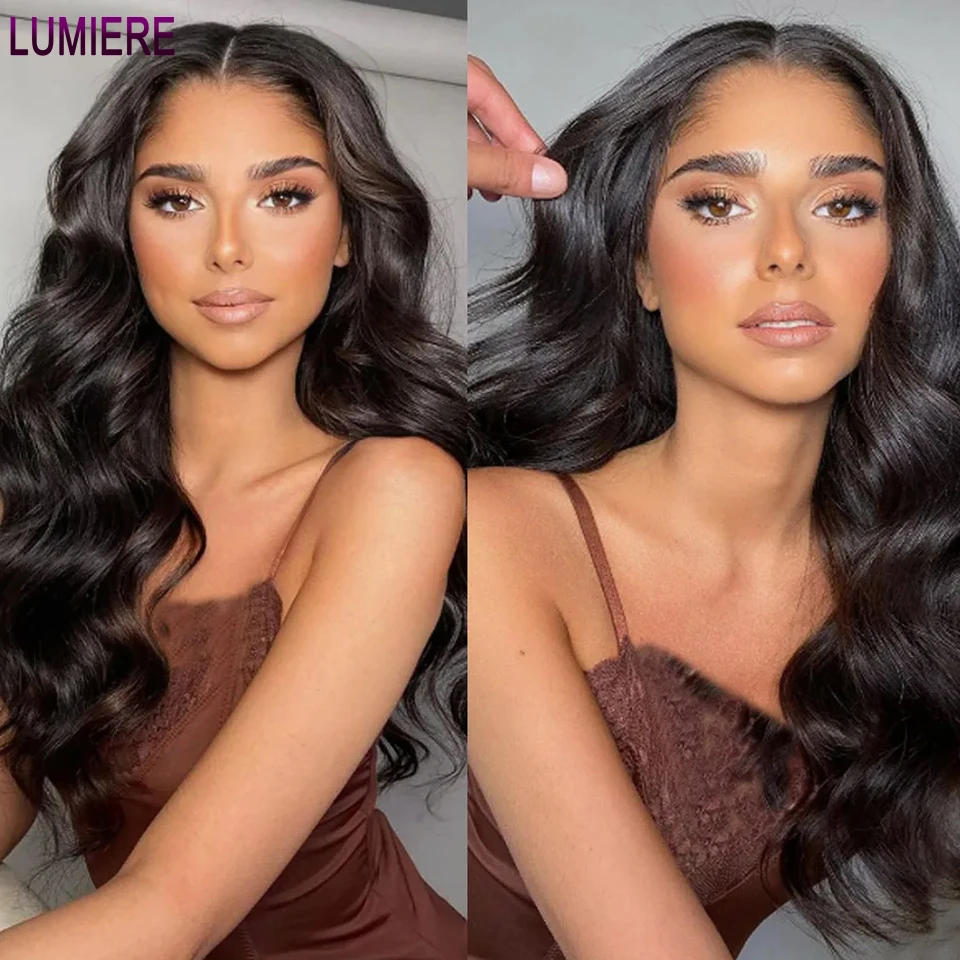 Lumiere Body Wave 13x4 HD parrucca frontale in pizzo capelli umani 30 pollici parrucca con chiusura in pizzo brasiliano 4x 4 Glueless pronta da indossare in vendita