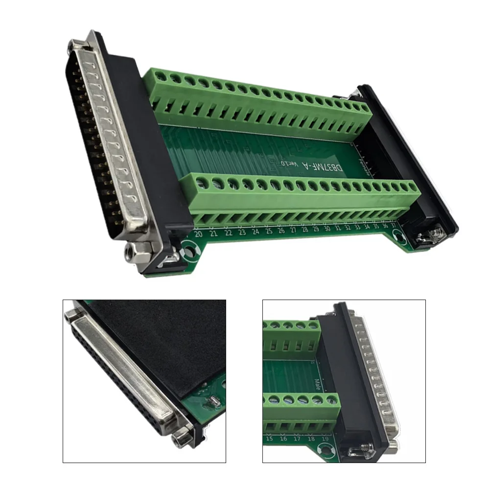 Electronics Installation DB37 Terminal Block Solderless Terminal Block Adapter Solderless Connector Plastic Housing