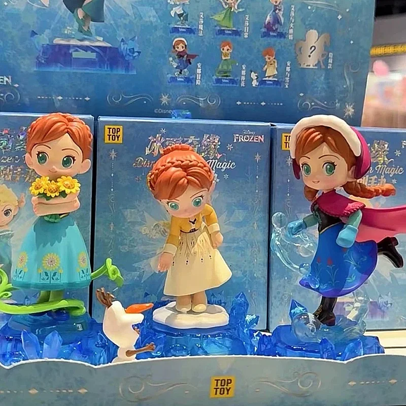 Original Disney Frozen Magic Series Blind Box Girl Blind Box Ornament Decoration Birthday Gift Toy Model Aisha Anna