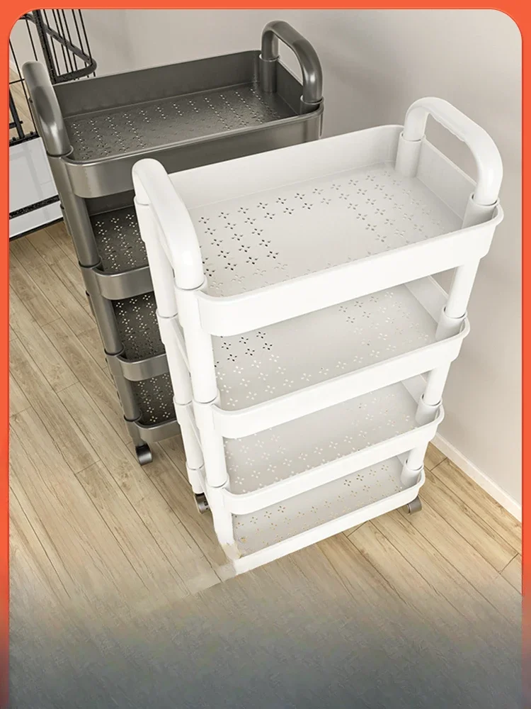 Trolley shelves, floor-to-ceiling kitchen, mobile toilet, bathroom, toys, bedroom, bedside snack storage, bookshelves