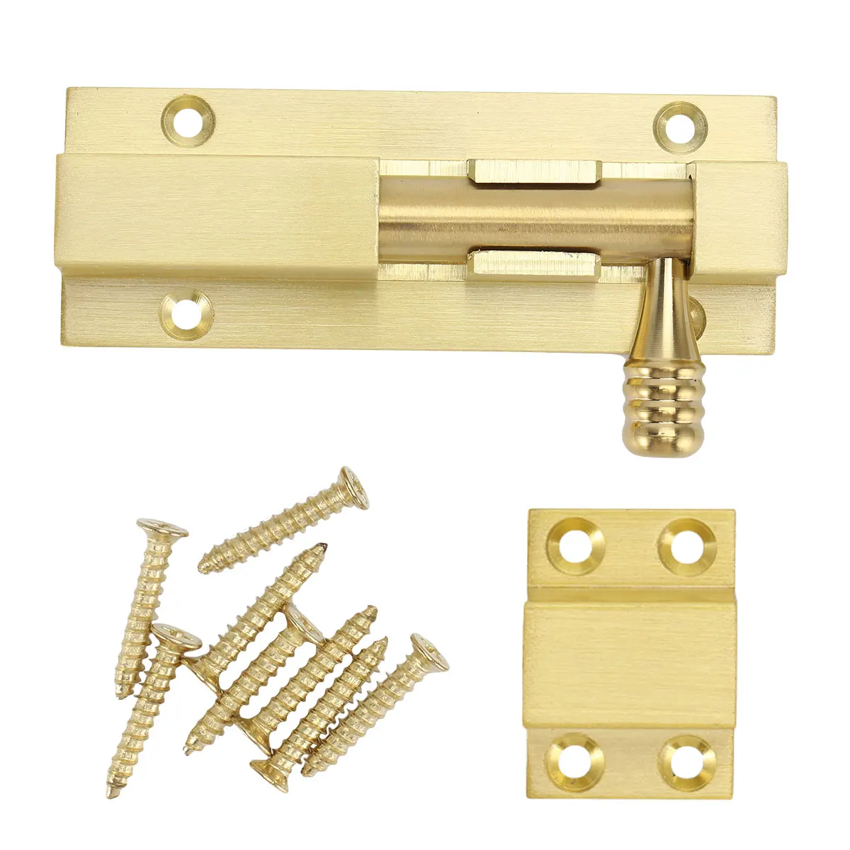 

1Pcs Aluminum Alloy Anti-Theft Door Latch Slide Lock Bolt for Window Sliding Doors Gate Safety Durable Strong Door Latch