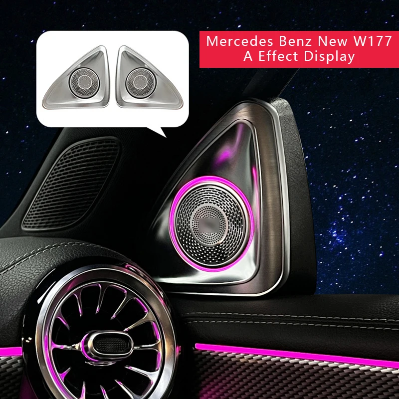 Speaker Audio Ambient Light For Benz C/E/S/GLC Class W205 X253 W213 W222 W223 W447Car 4D Tweeter MB Rotary treble Luminous