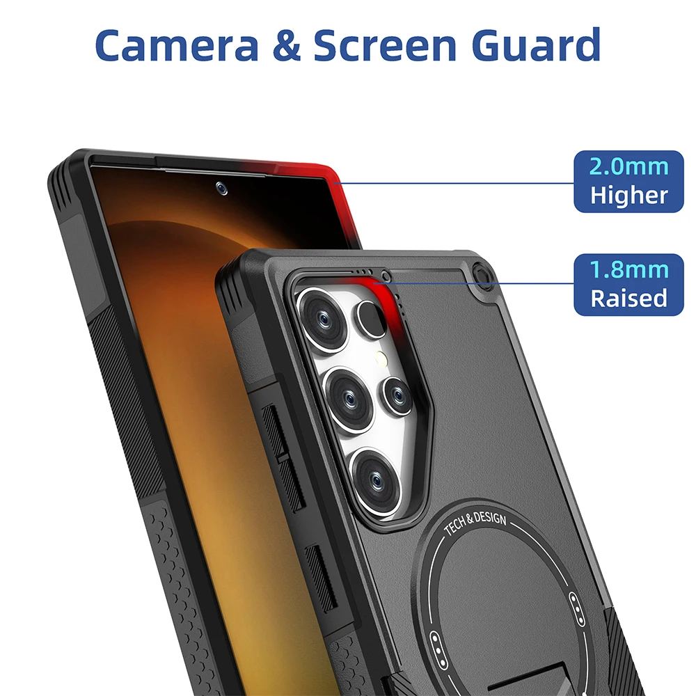 Нескользящий чехол-подставка для Samsung Galaxy S25 Ultra Edge S24 Plus A56 5G A36 A16 A26 A55 A54 A15 A35 A14