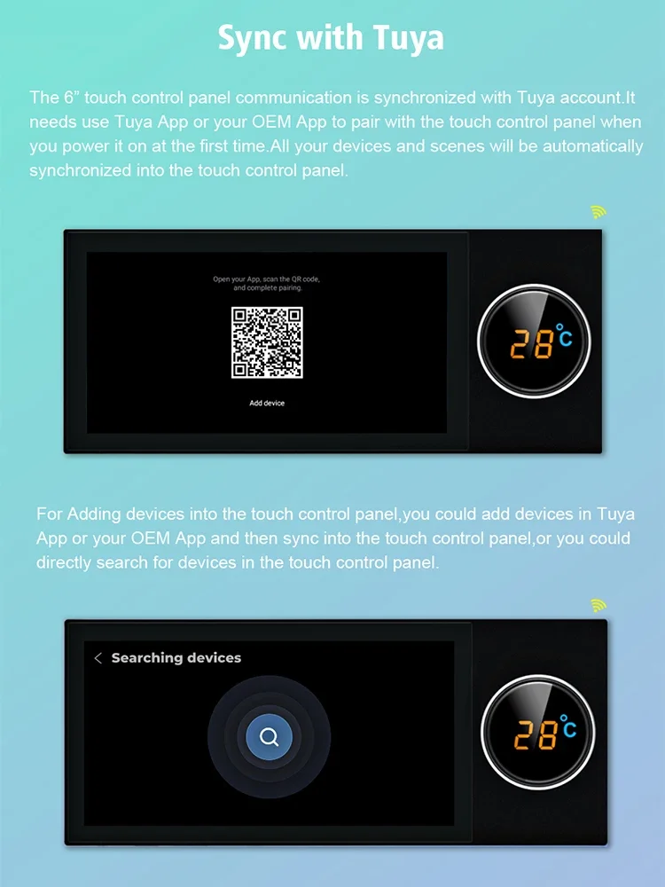 SZMYQ-WiFi Tuya Painel De Controle De Casa Inteligente, Tela Lcdtouch, Max 2023 para Laod, Capab De Gateway Integrado