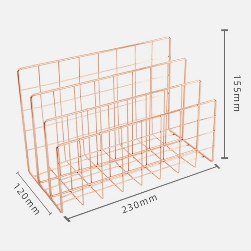 New Nordic Iron Art Bookstand creativo Ins Style Simple Iron Art Storage Shelf Office Desktop Bookstand Table Student Bookstand