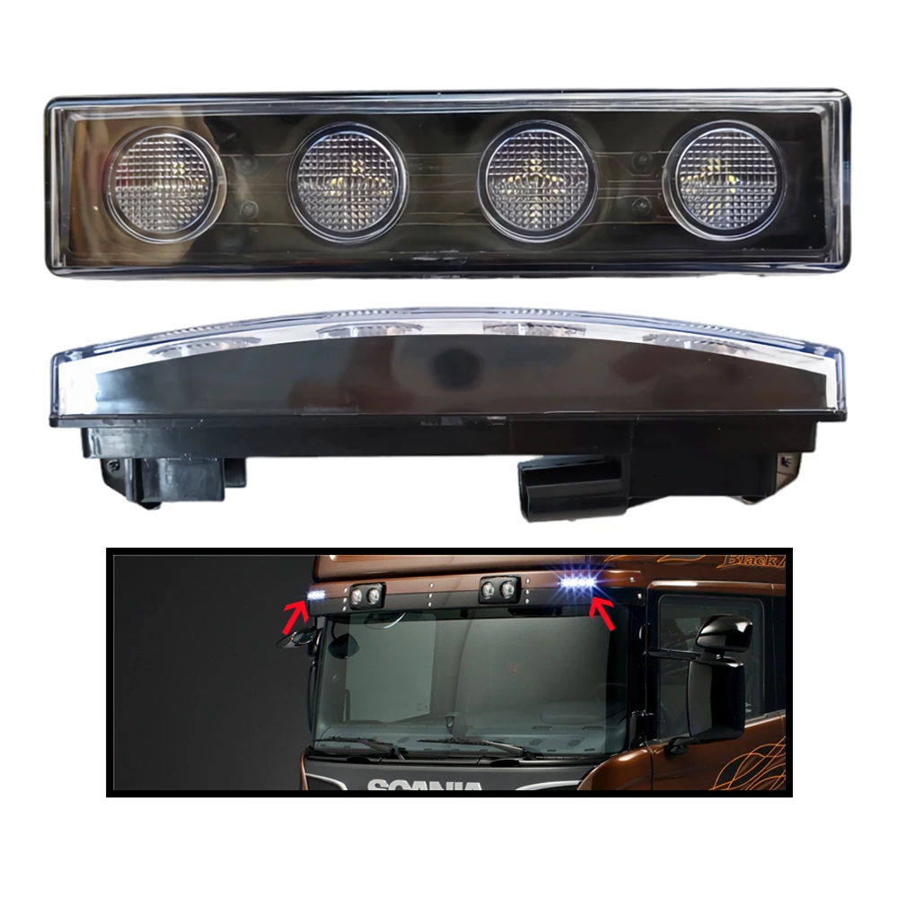 24V Front DRL LED Light For Scania R450 R560 R730 P320 P360 P410 G440 Sun Visor Signal Lamp OEM 1798980 1910437 Accessories