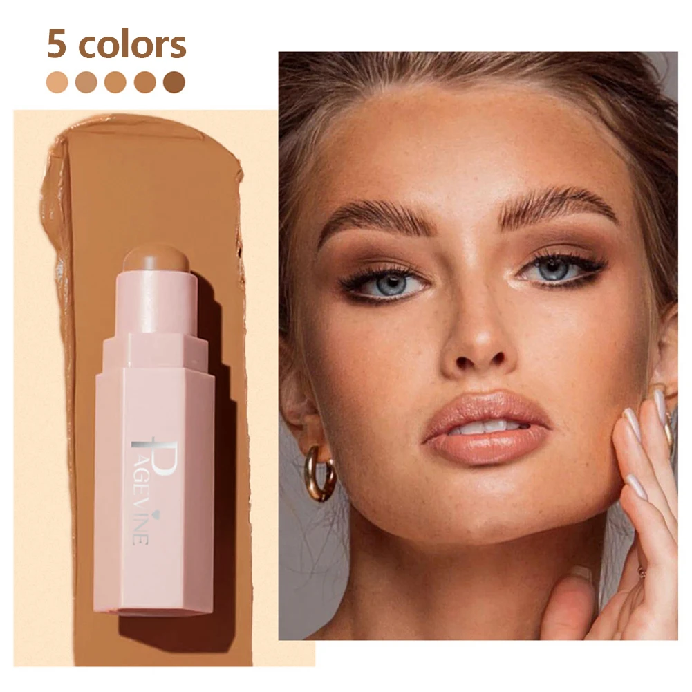 Immagine 5: Stick Portatile per Contorno Viso, Correttore e Illuminante, Cosmetico a Lunga Durata per Schiarire il Viso